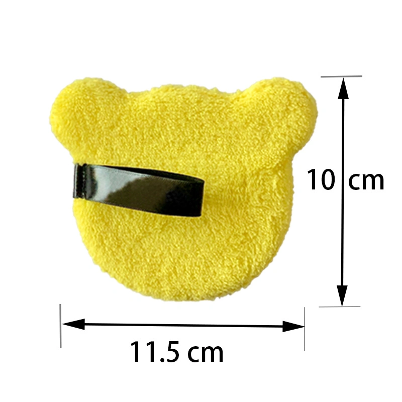 Private Label Makeup Remover Pads Washable Facial Deep Cleaning Microfiber Face Cleansing Sponge Bear Shape Makeup Remover Puff