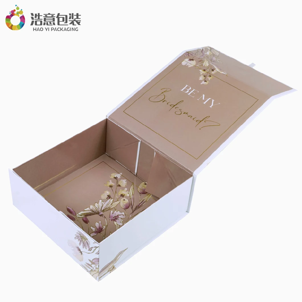 China Custom Square Foldable Cardboard Makeup Jewelry Magnetic Paper Gift Packing Box for Watch Packaging with Logo Gilding Printing for Perfume Shoe Cosmetics