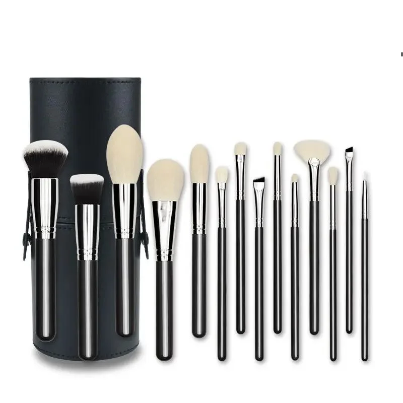 Yaeshii 15PCS Makeup Brushes Set Professional Premium Natural Hair Make up Brushes Kit Eye Makeup Brush Set Eyebrow