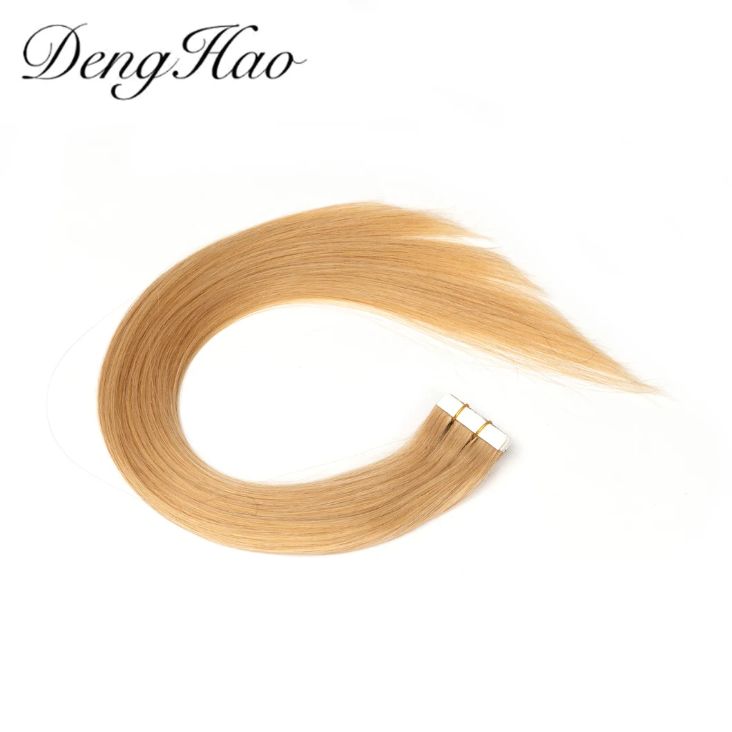 Hot Style Hair for Salon Straight European Skin Weft Tape in Remy 100% Brazilian Human Hair Extensions