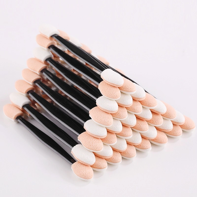 Eyeshadow Applicators 50PCS Eyeshadow Applicator Double Sided Eye Makeup Applicators Short Sponge Eyeshadow Applicator for Women Girls (Black)